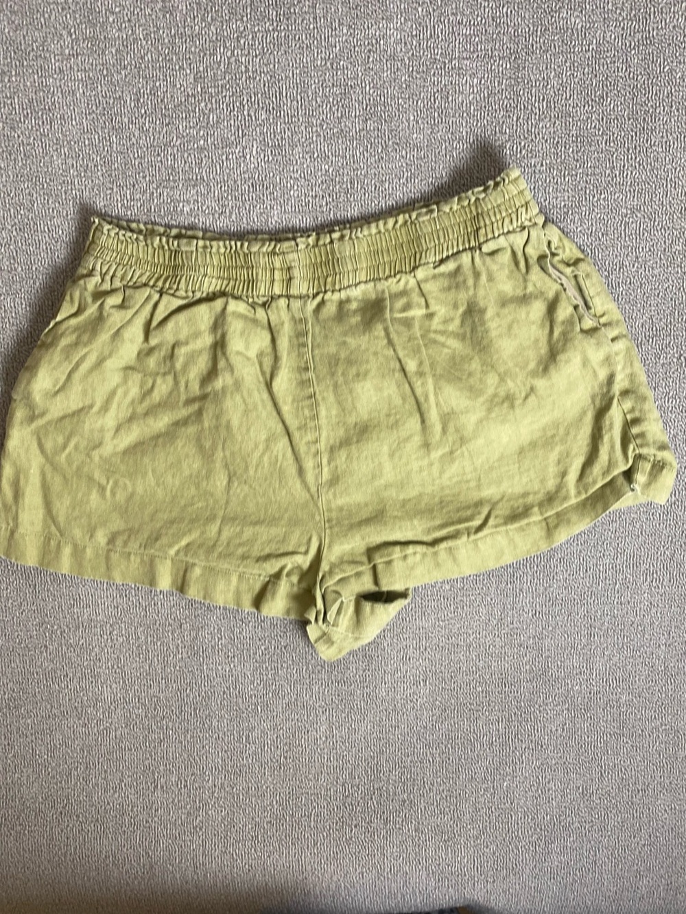 Reformation Elastic-Waist Linen Shorts Beach Vacation Lightweight Coastal Summer
